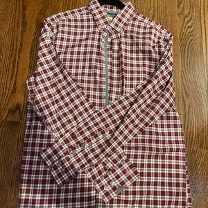Original Penguin Burgundy Plaid Button Down Shirt